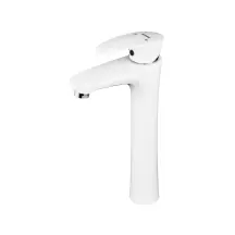 Смеситель для умывальника Plamix Cezar-001 HIGH SET White (с подводом) (PM0663)
