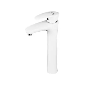 Смеситель для умывальника Plamix Cezar-001 HIGH SET White (с подводом) (PM0663) №1