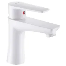 Смеситель для умывальника Plamix Oscar-001 (W) Белый (без подводки) (PM0601) в магазине TVOE