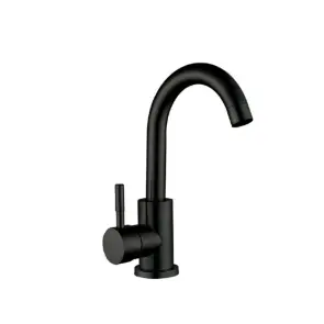 Смеситель для умывальника Champion SUS-011-B Black с нерж. стали SUS304 (кол.черный) (CH0346) №1