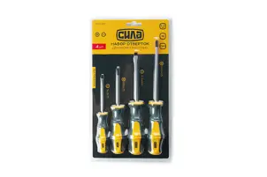 Набір викруток двокомпонентних CrV SL3x75, SL6x100, PH1x75, PH2x125 (4шт) СИЛА №1