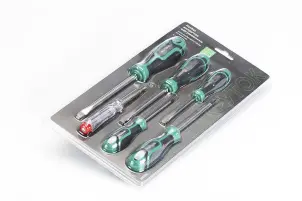 Набір викруток обгумованих SL3x75, SL5x100, SL6x125, PH0x75, PH1x100 (6шт) Стандарт СИЛА №1
