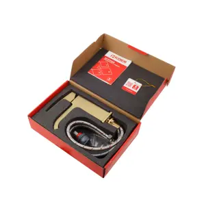 Смеситель для умывальника KOER KB-10037-12 (Цвет матового золота) (KR6000) №7