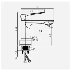 Смеситель для умывальника Haiba Geneva 001 (NUT) (HB9676) №7