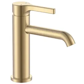 Смеситель для умывальника Zerix Rex-001-B Brushed Gold из нерж. стали (Цвет матовое золото) (ZX6116) №1
