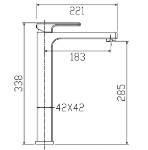 Смеситель для умывальника высокий KOER KB-11009-07 (Цвет графит) (KR5978) №7