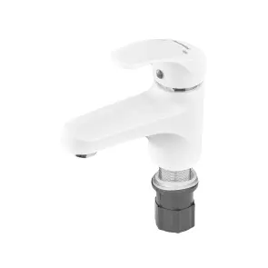 Смеситель для умывальника Plamix Fidel-001 SET White (с подводом) (PM0659) №3