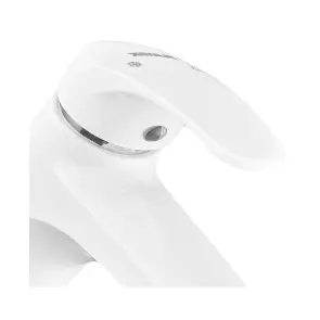 Смеситель для умывальника Plamix Fidel-001 SET White (с подводом) (PM0659) №5