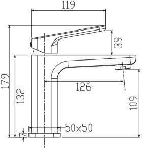 Смеситель для умывальника KOER KB-10031-12 (Цвет матового золота) (KR5973) №2