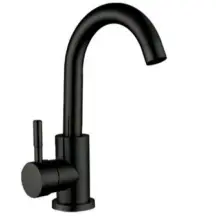 Смеситель для умывальника Mixxus SUS-011-B Black с нерж. стали SUS304 (кол. черный) (MI6045)