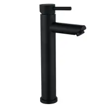 Смеситель для умывальника MIXXUS SUS-001-A-HIGH BLACK из нержавеющей стали SUS304 (Цвет черный) (MI8472)