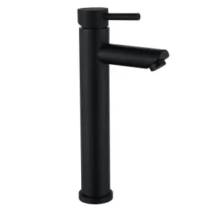 Смеситель для умывальника MIXXUS SUS-001-A-HIGH BLACK из нержавеющей стали SUS304 (Цвет черный) (MI8472) №1