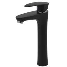 Смеситель для умывальника Plamix Cezar-001 HIGH SET Matte black (с подводкой) (PM0664) в магазине TVOE