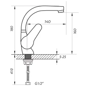 Смеситель для умывальника Zerix SOP1 146 (ZX0189) №2