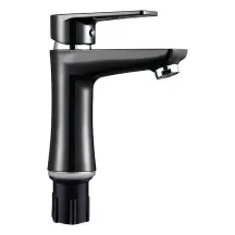 Змішувач для умивальника Plamix Oscar-001 Black (з підведенням) (PM0613) купити в Україні