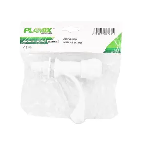 Кран для холодной воды Plamix Mono-001-B White (PM0676) №2