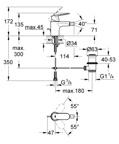 Смеситель для биде Grohe Eurosmart Cosmopolitan (32839000) №2