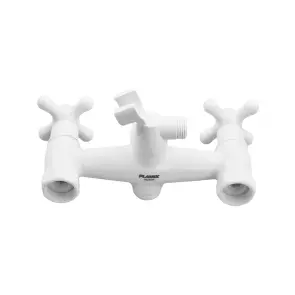 Смеситель для ванны Plamix Pablo -140 EURO SET White (со шлангом и воронкой) (PM0670) №5