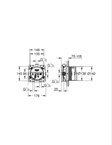 Набір для комплектації ванни та душа Grohe Grohtherm SmartControl з New Tempesta 250 (UA26415SC10) №23