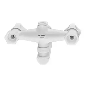 Смеситель для ванны PLAMIX OMEGA-140 EURO SET WHITE (со шлангом, лейкой и кронштейном) (MX9579) №2