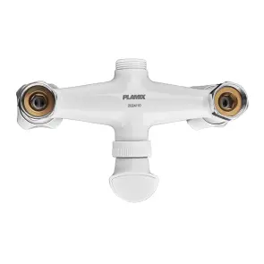 Смеситель для ванны PLAMIX OMEGA-142 EURO SET WHITE (со шлангом, воронкой и кронштейном) (MX9699) №6