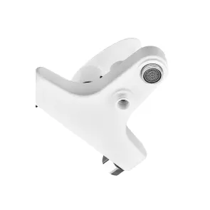 Смеситель для ванны Plamix CEZAR-009 EURO SET White, со шлангом, воронкой и кронштейном (PM0692) №2
