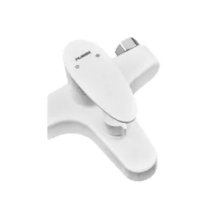 Смеситель для ванны Plamix CEZAR-009 EURO SET White, со шлангом, воронкой и кронштейном (PM0692) №5