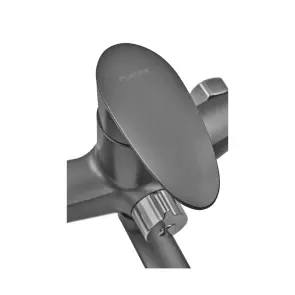Змішувач для ванни Plamix CEZAR-006 EURO SET Graphite, зі шлангом, лійкою та кронштейном (PM0691) №5
