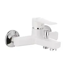 Смеситель для ванны Plamix Oscar-009 White (без шланга и воронки) (PM0025)