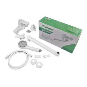 Смеситель для ванны PLAMIX OSCAR-006 SET WHITE (со шлангом, воронкой и кронштейном) (PM0703) №4