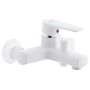 Смеситель для ванны PLAMIX Leo-009 White (без шланга и воронки) (PM0555) №1