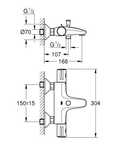Термостат для ванни Grohe Grohtherm 800 (1022032430) №5