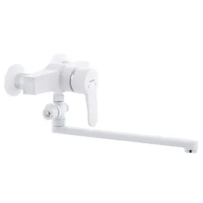 Змішувач для ванни PLAMIX Mario-006 White (без шланга і лійки) (PM0560) №1