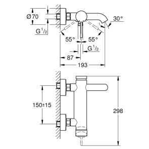 Змішувач для ванни Grohe Essence New (25250001) №2