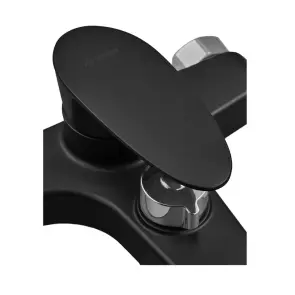 Змішувач для ванни Plamix CEZAR-009 EURO SET Matte black, зі шлангом, лійкою та кронштейном (PM0693) №5