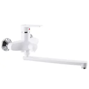 Смеситель для ванны Plamix Oscar-006 Euro Белый (без шланга и воронки) (PM0599) №1