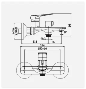 Смеситель для ванны Haiba Geneva 009 (EURO) (HB9677) №5