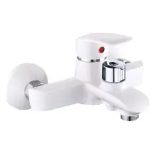 Смеситель для ванны Plamix Rodri-009 Euro Set White (со шлангом, воронкой и кронштейном) (PM0740)