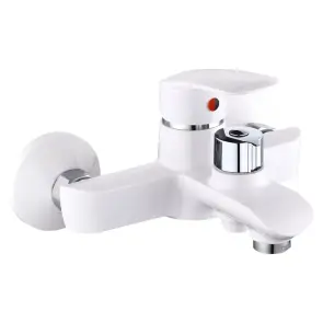 Смеситель для ванны Plamix Rodri-009 Euro Set White (со шлангом, воронкой и кронштейном) (PM0740) №1