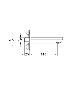 Вилив для ванни Grohe BauCosmopolitan (13255000) №2