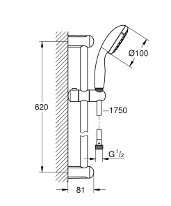 Набір зміш. для ванни 3в1 з New Tempesta 100 Grohe Eurosmart 123246MOL (123246MOL) №4