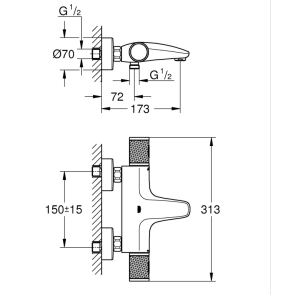 Термостат для ванни Grohe Grohtherm 1000 Performance (34830000) №3