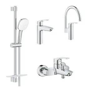 Набiр змiшувачiв Grohe Eurosmart 4 в 1 для ванни та кухні (UA123248M3) №1