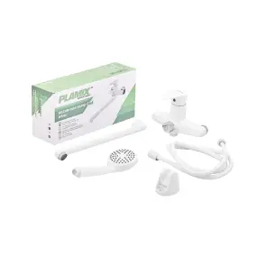 Смеситель для ванны Plamix Cezar-006 EURO SET White (со шлангом, воронкой и кронштейном) (PM0666) №2