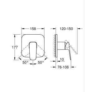 Одноважільний змішувач для душу Grohe Cubeo (1017770000) №4