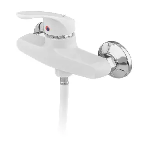 Смеситель для душа Plamix Fidel-003 SET White (со шлангом, воронкой и кронштейном) (PM0730) №2