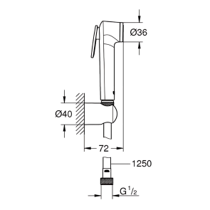 Душовий набір Grohe Tempesta-F Trigger Spray 30 1 режим (1025302431) №2