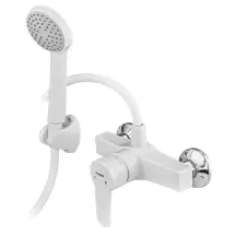 Смеситель для душа PLAMIX MARIO-003 SET WHITE (со шлангом, воронкой и кронштейном) (MX1894)