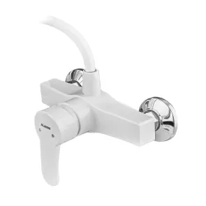 Смеситель для душа PLAMIX MARIO-003 SET WHITE (со шлангом, воронкой и кронштейном) (MX1894) №3