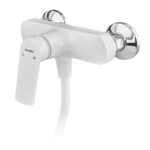 Смеситель для душевой кабины Plamix Lucas-003 SET White со шлангом, воронкой и кронштейном (PM0711) №4
